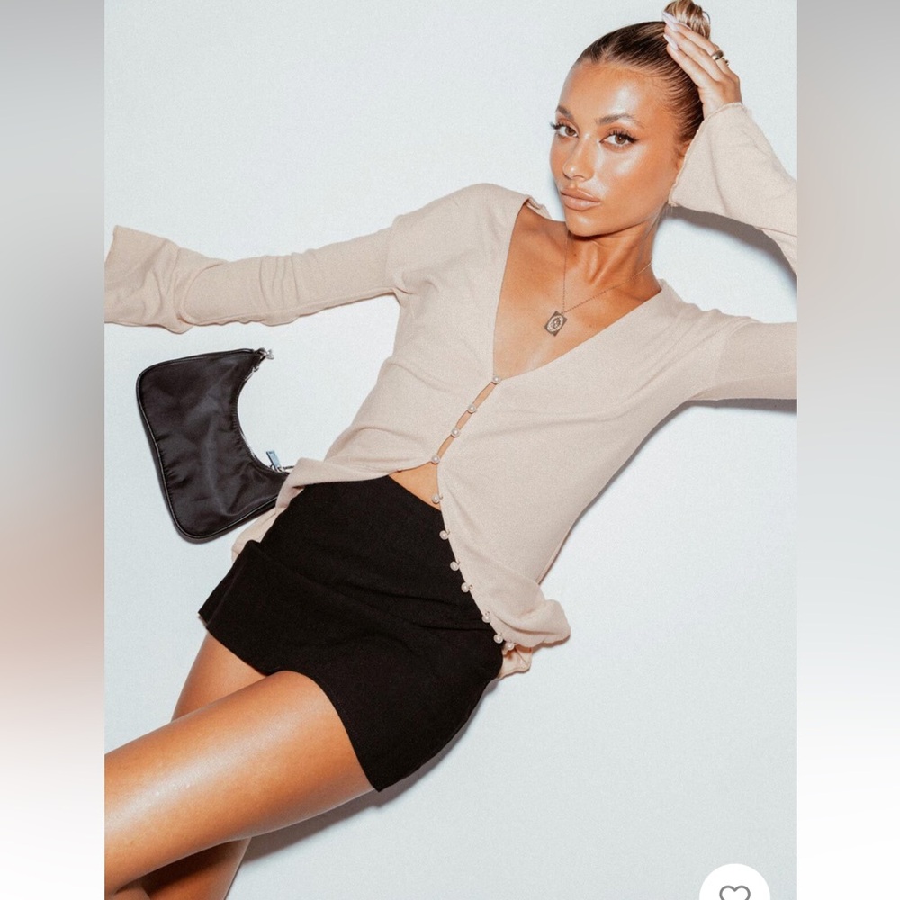 Princess Polly Macy Cardigan Beige Size 4